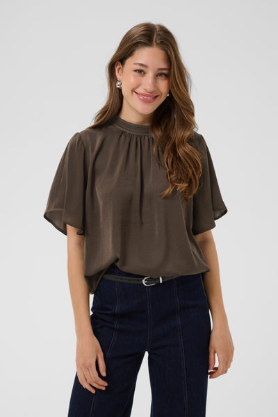 BLOUSE SAINT-TROPEZ "AILEEN" CHOCOLATE BROWN