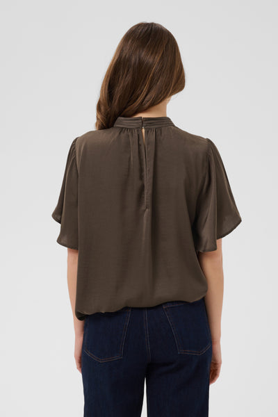 BLOUSE SAINT-TROPEZ "AILEEN" CHOCOLATE BROWN