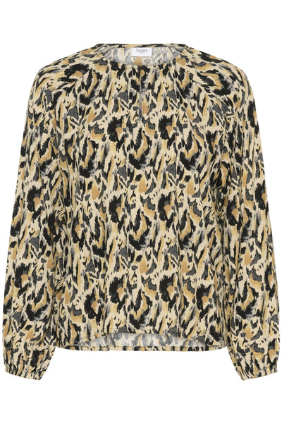 BLOUSE SAINT-TROPEZ "OSINA" TANNIN BLURRY ANIMAL