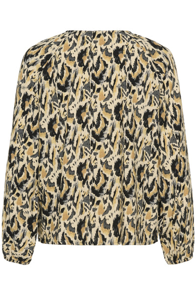 BLOUSE SAINT-TROPEZ "OSINA" TANNIN BLURRY ANIMAL