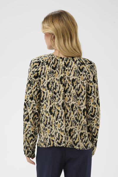 BLOUSE SAINT-TROPEZ "OSINA" TANNIN BLURRY ANIMAL