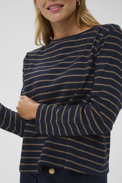CHANDAIL SAINT-TROPEZ "OSANNA" NIGHTSKY & TANIN STRIPE