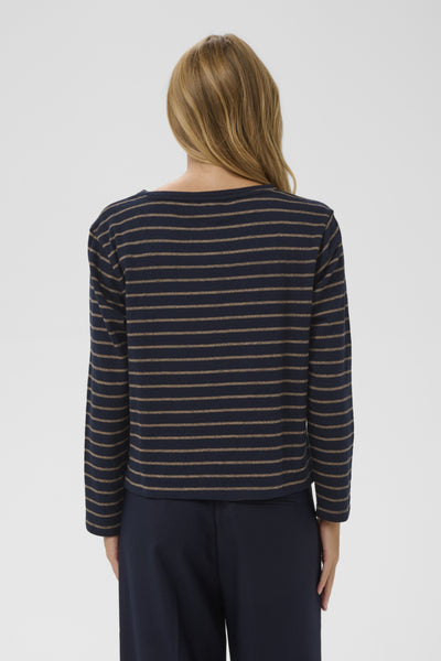 CHANDAIL SAINT-TROPEZ "OSANNA" NIGHTSKY & TANIN STRIPE
