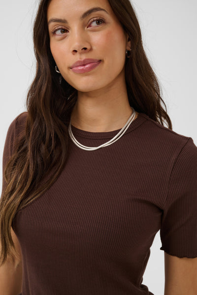 T-SHIRT SAINT-TROPEZ "OLALIA" CHOCOLATE BROWN