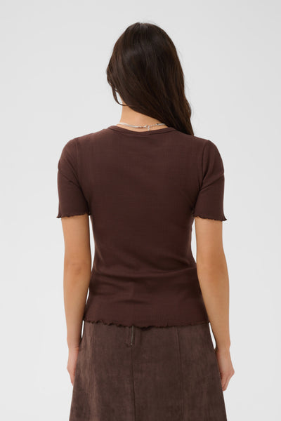 T-SHIRT SAINT-TROPEZ "OLALIA" CHOCOLATE BROWN