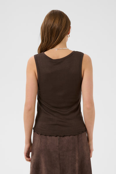 CAMISOLE SAINT-TROPEZ "OLALIA" CHOCOLATE BROWN