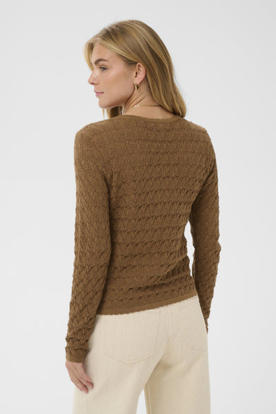 CARDIGAN SAINT-TROPEZ "RONETTE " TOASTED COCONUT