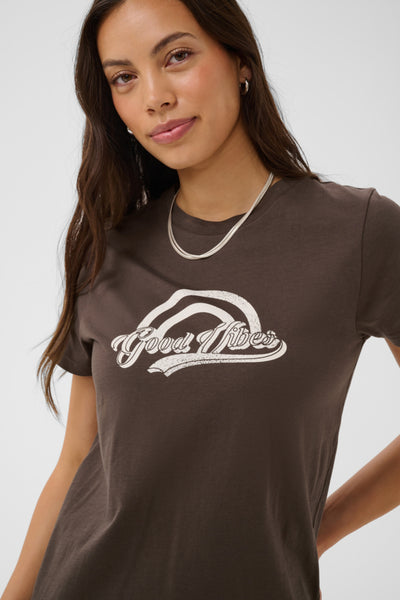 T-SHIRT SAINT-TROPEZ "SUVI" CHOCOLATE BROWN