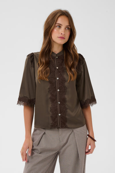 BLOUSE SAINT-TROPEZ "TEAGAN" CHOCOLATE BROWN
