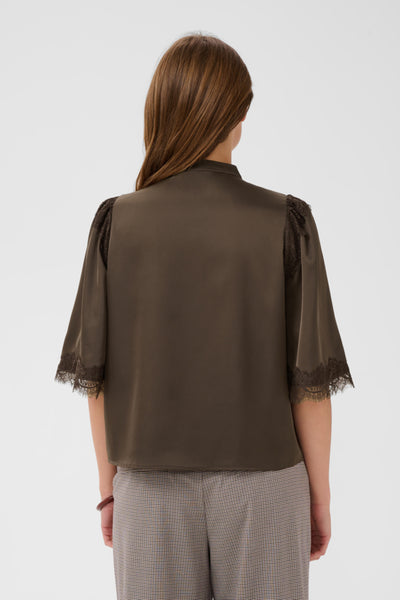 BLOUSE SAINT-TROPEZ "TEAGAN" CHOCOLATE BROWN
