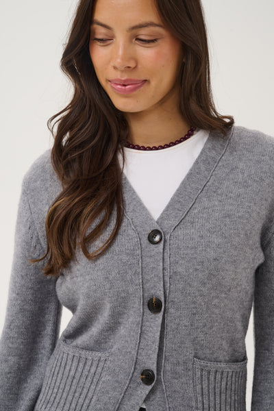 CARDIGAN SAINT-TROPEZ "THERESA" MIST GREY MELANGE