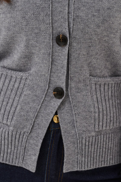 CARDIGAN SAINT-TROPEZ "THERESA" MIST GREY MELANGE