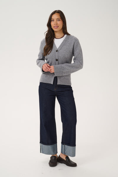 CARDIGAN SAINT-TROPEZ "THERESA" MIST GREY MELANGE