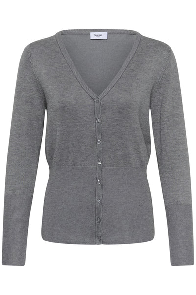 CHANDAIL SAINT-TROPEZ "MILA SLIM CARDIGAN" MIST GREY MELANGE