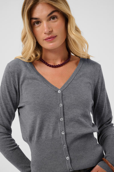 CHANDAIL SAINT-TROPEZ "MILA SLIM CARDIGAN" MIST GREY MELANGE