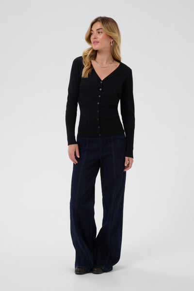 CHANDAIL SAINT-TROPEZ "MILA SLIM CARDIGAN" BLACK