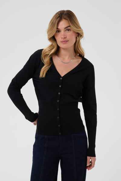 CHANDAIL SAINT-TROPEZ "MILA SLIM CARDIGAN" BLACK