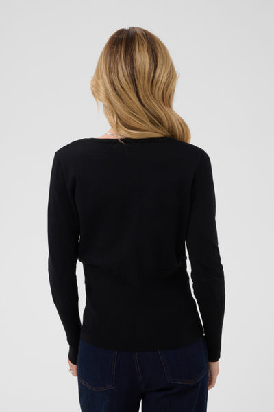 CHANDAIL SAINT-TROPEZ "MILA SLIM CARDIGAN" BLACK