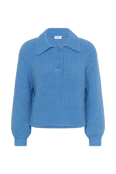 CHANDAIL SAINT-TROPEZ "TABBATHA POLO" LICHEN BLUE MELANGE