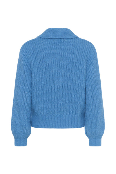 CHANDAIL SAINT-TROPEZ "TABBATHA POLO" LICHEN BLUE MELANGE