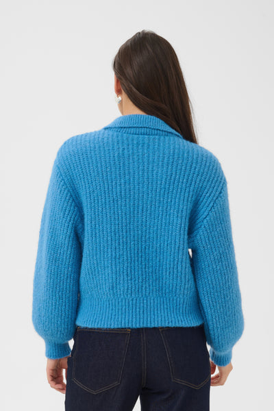 CHANDAIL SAINT-TROPEZ "TABBATHA POLO" LICHEN BLUE MELANGE