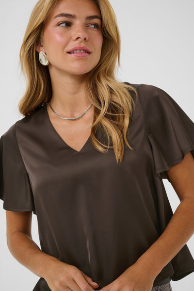 BLOUSE SAINT-TROPEZ "LODISA" CHOCOLATE BROWN