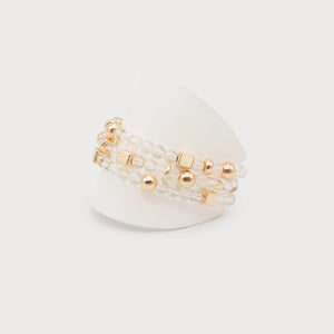 ENSEMBLE DE 3 BRACELETS CARACOL "BILLES" GOLD (3302)