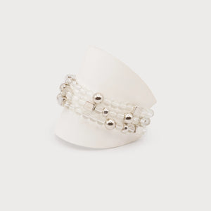 ENSEMBLE DE 3 BRACELETS CARACOL "BILLES" SILVER (3302)