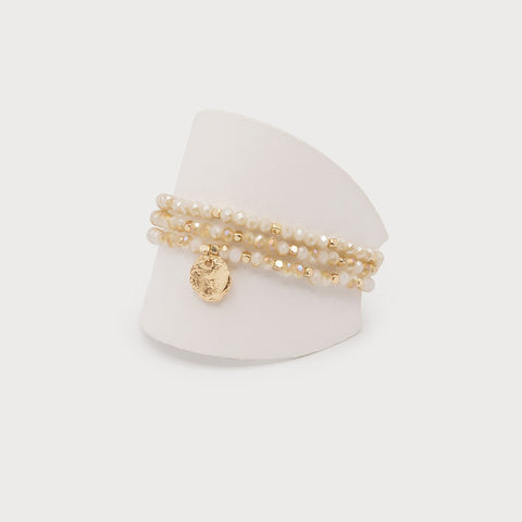 BRACELET CARACOL 4 RANGS "BILLES" GOLD (3308)