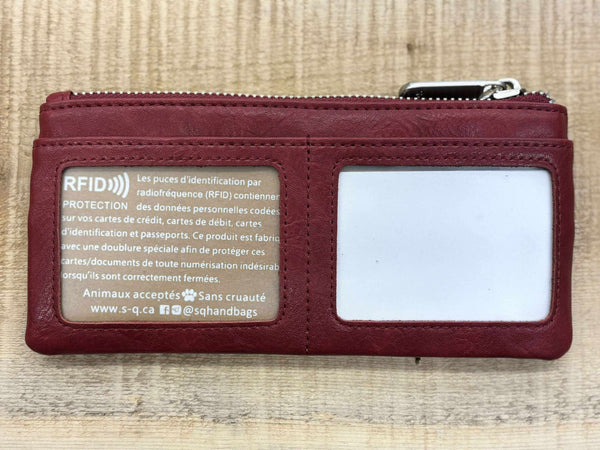 PORTE-CARTES S-Q "BRIELLA" MERLOT