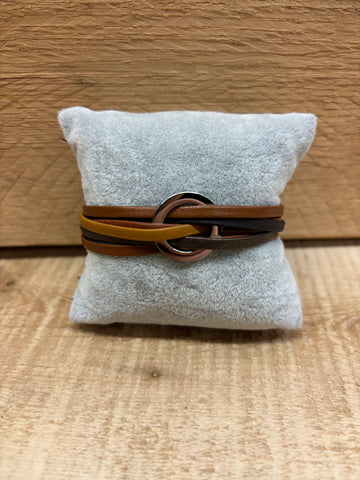 BRACELET CUIR CRÉART "LARA" BOISÉ