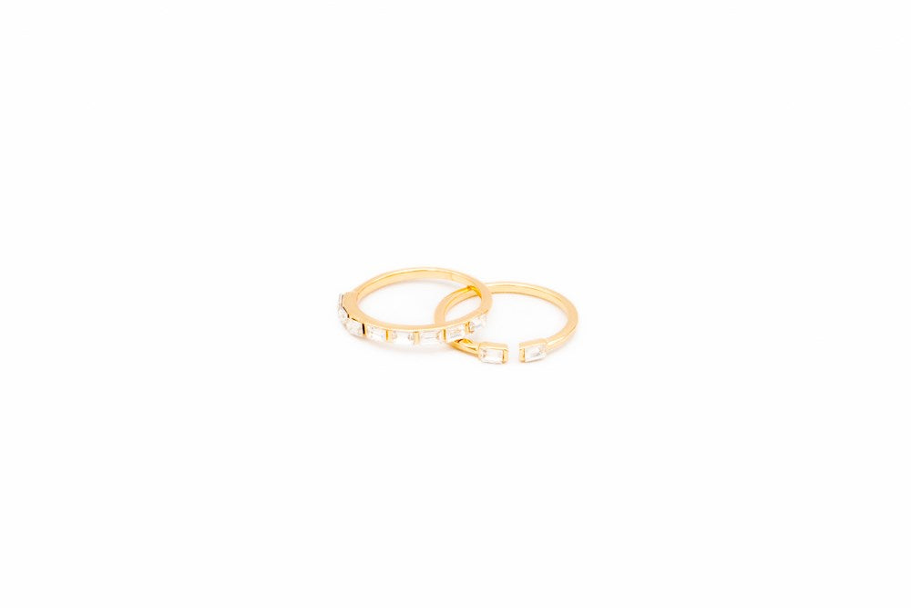 BAGUE "DUO CRYSTAL" GOLD (4190)