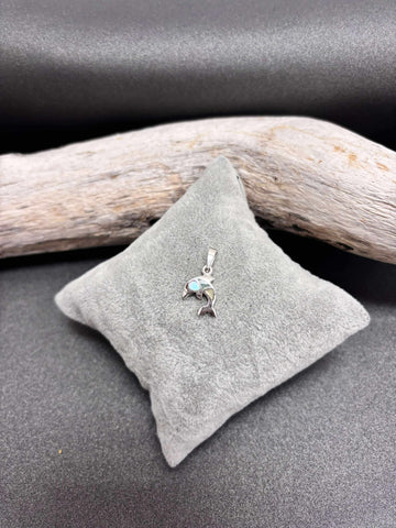 PENDENTIF ARGENT 925 "DAUPHIN" NACRE PASTEL