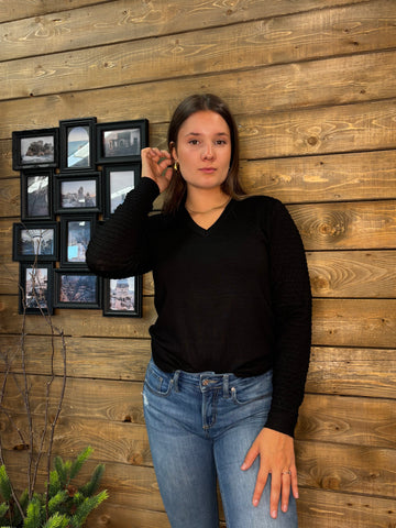 CHANDAIL BRANDTEX "V-NECK" BLACK (219279)