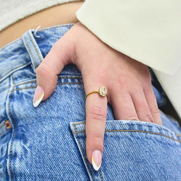 BAGUE AJUSTABLE SUNNY SUNDAY "ZIRCON I DO"