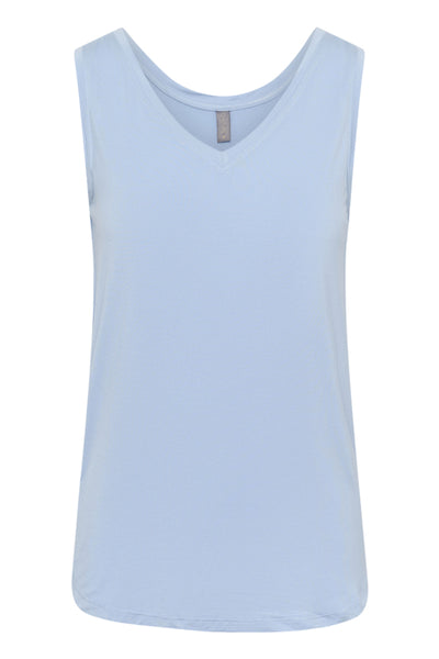 CAMISOLE CULTURE "POPPY V-NECK" CASHMERE BLUE