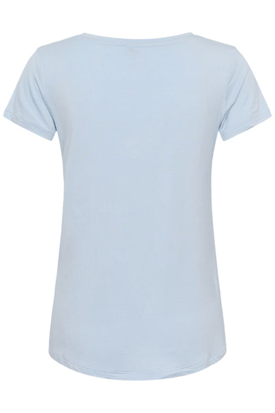 T-SHIRT CULTURE "POPPY V-NECK" CASHMERE BLUE