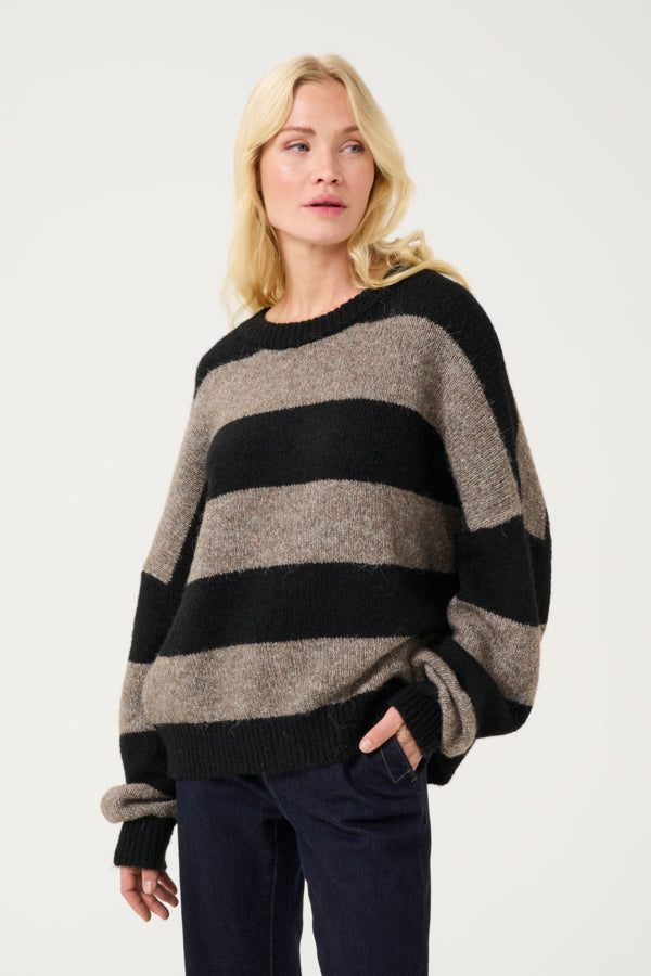 CHANDAIL TRICOT CULTURE "KIMMY" BLACK / FALCON