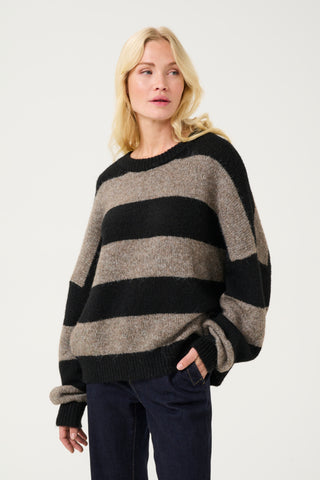 CHANDAIL TRICOT CULTURE "KIMMY" BLACK / FALCON