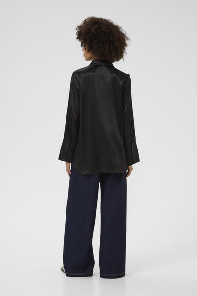 CHEMISE CULTURE "MOLLIE SATIN" BLACK