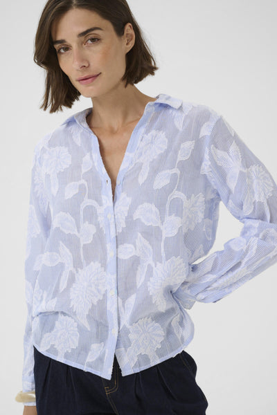 CHEMISE CULTURE "ZANDAY" BLUE & WHITE STRIPE