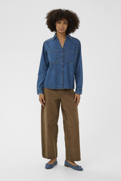 CHEMISE JEANS CULTURE "MOLA" DARK BLUE WASH