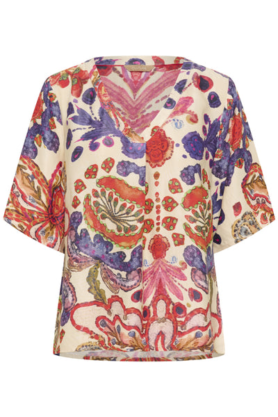 BLOUSE CULTURE "MANDY" BLUE & PINK