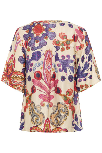 BLOUSE CULTURE "MANDY" BLUE & PINK