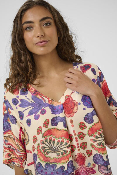 BLOUSE CULTURE "MANDY" BLUE & PINK