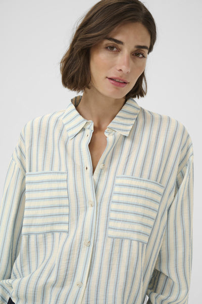 CHEMISE CULTURE "ANTOMINE" BLUE & WHITE STRIPE