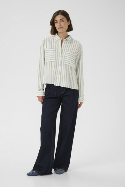 CHEMISE CULTURE "ANTOMINE" BLUE & WHITE STRIPE