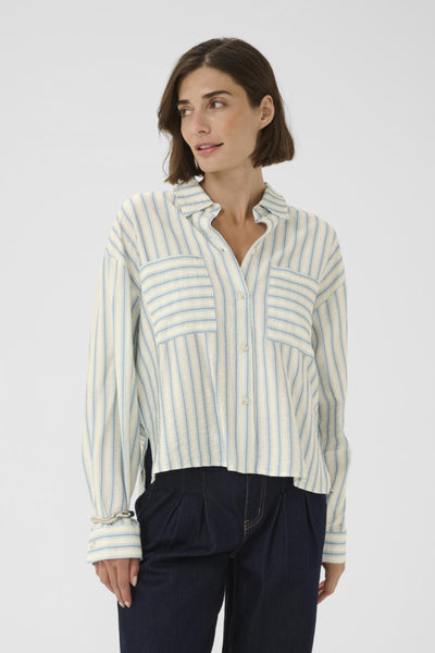 CHEMISE CULTURE "ANTOMINE" BLUE & WHITE STRIPE