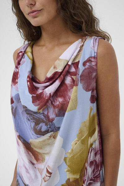 CAMISOLE CULTURE "MAGNA GREECE" BLUE & PINK & YELLOW