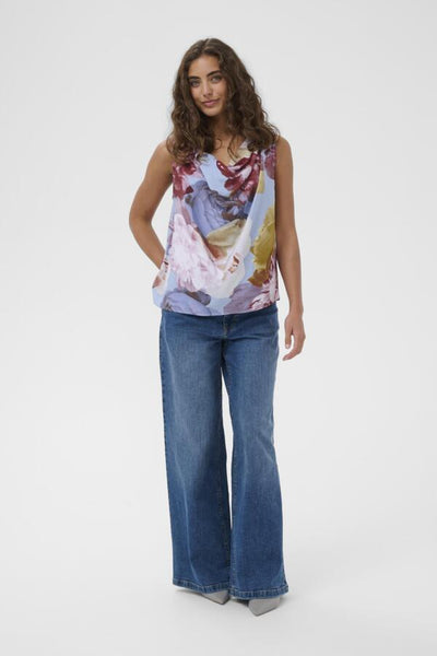 CAMISOLE CULTURE "MAGNA GREECE" BLUE & PINK & YELLOW